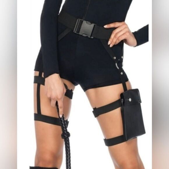 Leg Avenue Multi Strap Garter Pocket Utility Belt Size OS - Picture 1 of 4